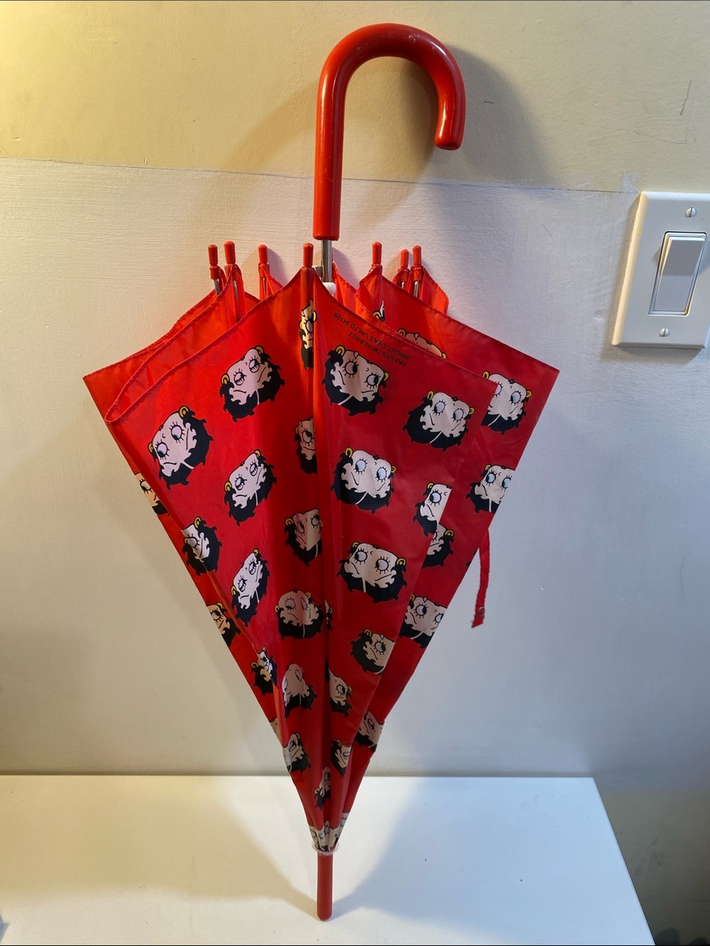 Betty Boop Red Kids Umbrella with Character Print